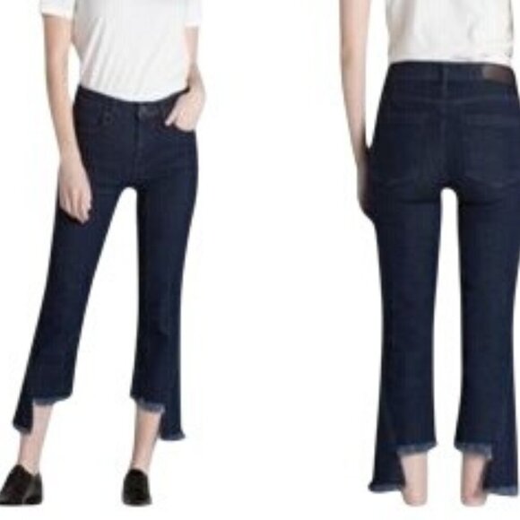 Parker Smith Womens 26 Mini Flare Cropped Step‎ Hem Jeans - Picture 1 of 7